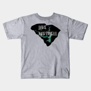 Lake Hartwell Over South Carolina Kids T-Shirt